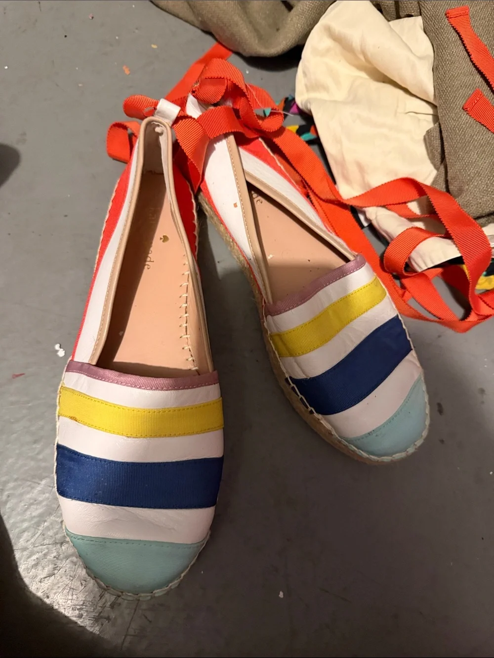 kate spade striped espadrille